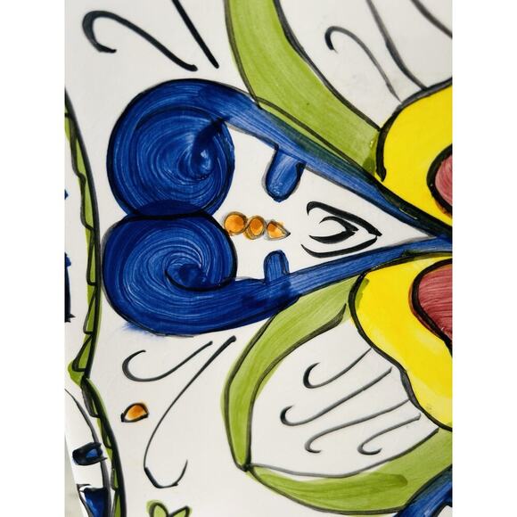 Vintage International Silver Serving Plate Platter Hand Painted Silverplated - Picture 5 of 12